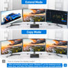 Picture of 2 Displayport + HDMI USB 3.0 KVM Switch 3 Monitors 3 Computers, 8K@60Hz,4K@144Hz Triple Monitor KVM with 4 USB 3.0 Ports, KVM Triple Monitor Keyboard Mouse Switcher,Included KVM Cables