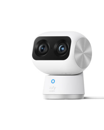 Picture of eufy Security Indoor Cam S350, Dual Cameras, 4K UHD Resolution Security Camera with 8× Zoom and 360° PTZ, Human/Pet AI, Ideal for Baby Monitor/ /Home Security, Dual-Band Wi-Fi 6, Plug in