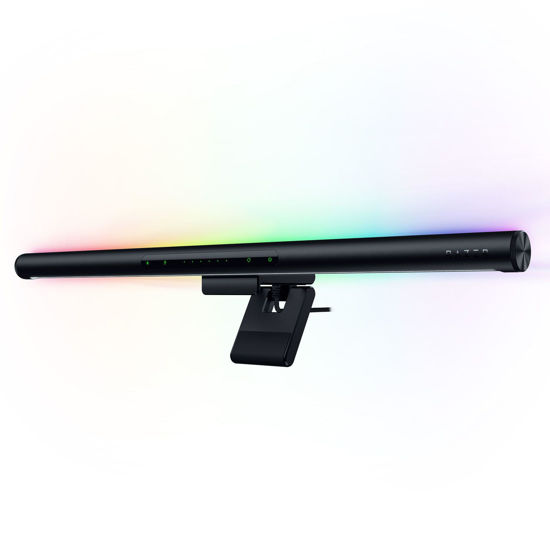 Picture of Razer Aether Monitor LED Light Bar: Front & Back Lighting - Wide Natural Illumination - Fits Most Monitor Sizes - Chroma RGB - Works with Alexa, Google Home - Razer Gamer Room App for Unified Control