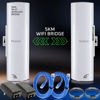 Picture of Wireless Bridge Point to Point Outdoor WiFi, Wireless Network Expansion Kit, Long Range High Speed 5G | 2 Units Bridge Kit Complete Pre-Configured - P2P 1000Mbps 5Km(2Pack)