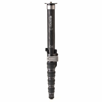 Picture of Benro MSD46C SupaDupa Monopod, 72" max Height, Waterproof Twist Locks, Carbon Fiber, Spiked Foot, CNC machined Aluminum flip Lock (MSD46C)