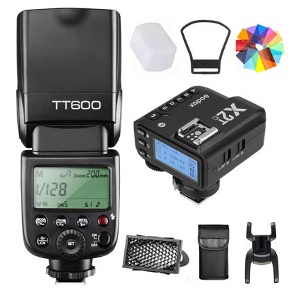 Picture of Godox Flash TT600 with Godox Flash Trigger X2T-C Bundle - 2.4G Wireless X System, High-Speed Sync, Compatible with Canon DSLR Cameras. Powerful GN60, Quick Recycle, and Versatile Flash Modes