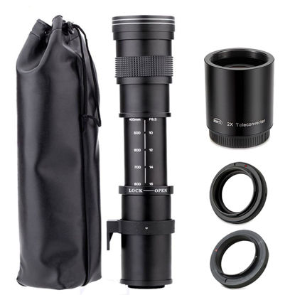 Picture of JINTU 420-1600mm f/8.3 HD Manual Telephoto Zoom Lens for Canon Nikon SLR Cameras 4000D 2000D T7 T7i T6 T6i T5 T5i 80D 77D 650D 70D 60D 50D 5D D5600 D5500 D3100 D3200 D3300 D3400 D90 D5200 D7500