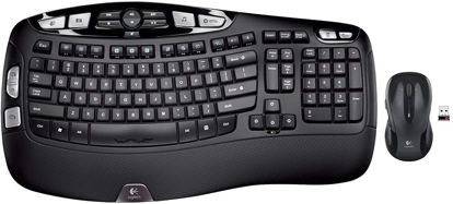 Picture of Logitech MK550 Wireless Wave K350 Keyboard and MK510 Laser Mouse Combo - Includes Keyboard and Mouse, Long Battery Life, Ergonomic Wave Design and Wireless Mouse