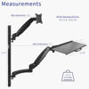 Picture of VIVO Black Sit-Stand Wall Mount Counterbalance Height Adjustable Monitor and Keyboard Workstation for Screens up to 27 inches STAND-SIT1K…