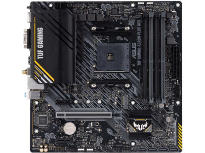 Picture of ASUS TUF Gaming A520M-PLUS (WiFi) AMD AM4 (3rd Gen Ryzen™) microATX Motherboard (M.2 Support, 802.11ac Wi-Fi, DisplayPort, HDMI, D-Sub, USB 3.2 Gen 1 Type-A and Aura Addressable Gen 2 headers)