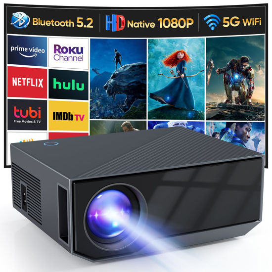 Picture of Wielio Projector with Wifi and Bluetooth, 4K Projector Full HD 1080P Video Projector, 18000L Movie Projector, 300" Max Bild Compatible with Android/iOS/Laptop/TV Stick/X-Box/HDMI/USB