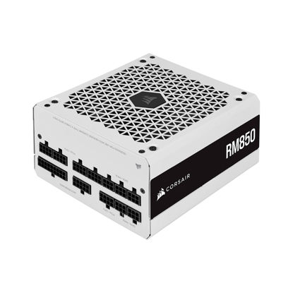 Picture of CORSAIR RM Series (2021), White, RM850, 850 Watt, 80 Plus Gold Certified, Fully Modular Power Supply