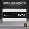 Picture of CORSAIR 750W 80 Plus Gold Fully Modular ATX Power Supply, White - RM Series