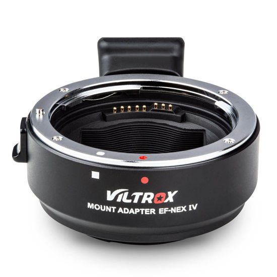 Picture of VILTROX EF-NEX IV Lens Adapter, Auto-Focus AF Lens E-Mount Adapter Ring Compatible with Canon EOS EF/EF-S Lens to Sony E-Mount NEX A9II A7III A9 A7RIII A7RII A7II A7R A7m3