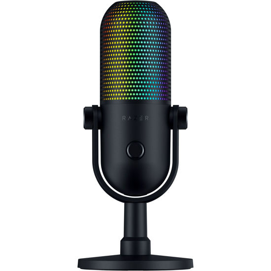 Picture of Razer Seiren V3 Chroma RGB USB Microphone: Stream & Game Reactive Lighting - Tap-to-Mute Sensor - Condenser Mic - Digital Gain Limiter & Shock Absorber - PC, Discord, OBS Studio, XSplit - Black