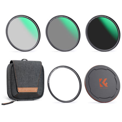 Picture of K&F Concept 77mm Magnetic CPL+ND8+ND64+Magnetic Basic Ring+Lens Cap Camera Lens Filters Kit (5 Pack) -Optical Glass Polarizing Neutral Density Filters Kit with 28 Multi-Layer Coated (Nano-X Series)