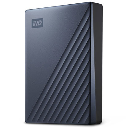 Picture of WD 4TB My Passport Ultra, Blue, Portable External Hard Drive, backup software with defense against ransomware, and password protection, USB-C and USB 3.1 - WDBFTM0040BBL-WESN