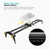 Picture of LimoStudio (Upgraded) 39.4 in Carbon Fiber Camera Slider, 100cm Dolly Track Rail, Smooth Bearing Stabilizer, Height Adjustable, Spirit Level, AGG1981