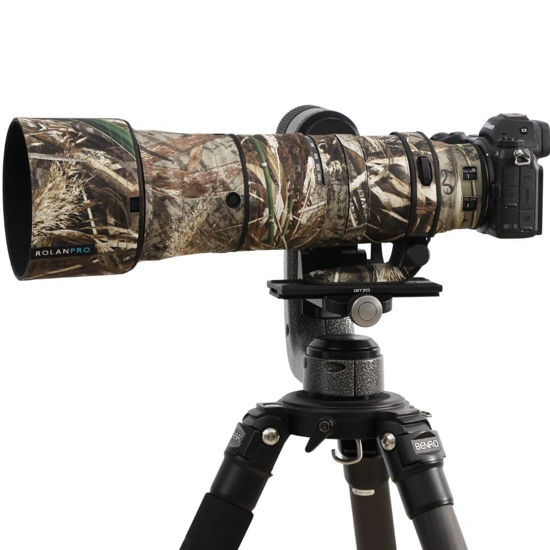 Picture of ROLANPRO Waterproof Lens Camouflage Coat for Nikon Z 180-600mm F/5.6-6.3 VR Rain Cover Lens Protective Sleeve Case Clothing-#9 Grass Waterproof