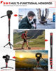 Picture of IFOOTAGE 71" Aluminum Monopod, Cobra 3 A180F, Telescopic Video Monopod with Feet, Professional Monopod for DSLR Cameras, Portable Travel Camera Monopod, Compatible with Sony Canon Nikon DSLR Cameras