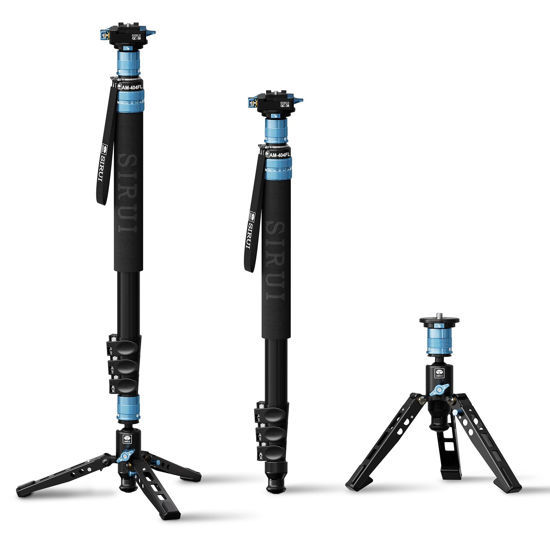 Picture of SIRUI Aluminum Monopod with Feet, 75.8" Professional Monopod for Cameras, Compact Travel Monopod with Quick Release Plate, Max Load 33lbs, Compatible with Sony Canon Nikon DSLR Camera, AM-404FL+QC-38