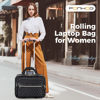 Picture of Ponhog Rolling Laptop Bag - Rolling Briefcase for Women 17.3 Inch Laptop Bag with Wheels for Work Flight Approved Carry On Roller Computer Bags for Business Travel College Wife Mom