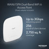 Picture of NETGEAR Cloud Managed Wireless Access Point (WAX615PA) - WiFi 6 Dual-Band AX3000 Speed | Up to 256 Client Devices | 802.11ax | Insight Remote Management | PoE+ Powered or Included AC Adapter