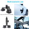 Picture of PellKing Suction Car Mount for Insta360 x4, x3, x2, x,One RS,R Compatible with GoPro Max Camera 5 in 1 Suction Mount Kit for Action Cameras (Includes 44.9-inch Selfie Stick)