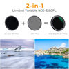 Picture of K&F Concept 86mm Variable Fader ND2-ND32 ND Filter and CPL Circular Polarizing Filter 2 in 1 for Camera Lens No X Spot Waterproof Scratch Resistant (Nano-X Series)