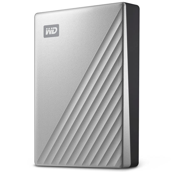 Picture of Western Digital 4TB My Passport Ultra for Mac Silver Portable External Hard Drive HDD, USB-C and USB 3.1 Compatible - WDBPMV0040BSL-WESN