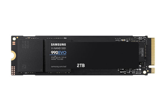 Picture of SAMSUNG 990 EVO SSD 2TB, PCIe Gen 4x4, Gen 5x2 M.2 2280 NVMe Internal Solid State Drive, Speeds Up to 5,000MB/s, Upgrade Storage for PC Computer, Laptop, MZ-V9E2T0B/AM, Black