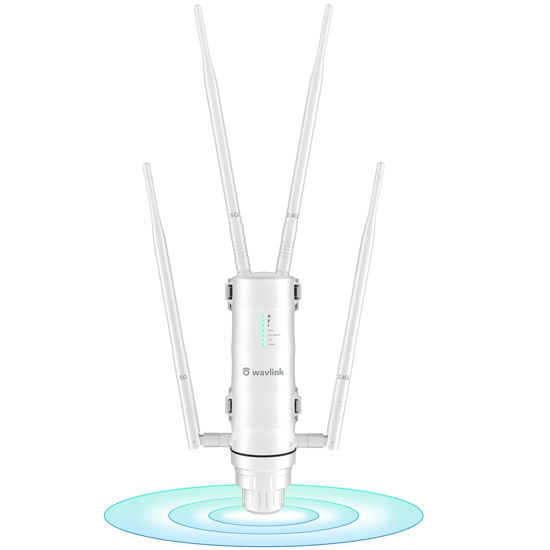 Picture of WAVLINK Outdoor WiFi Extender AC1200 High Power Outdoor Weatherproof WiFi Range Extender Access Point with Passive POE, Dual Band 2.4GHz+5GHz, 4x7dBi Detachable Antenna