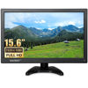 Picture of Haiway 15.6 inch Small Computer Monitor, High Resolution 1920x1080P Small hdmi Monitor with HDMI/VGA/BNC/AV/USB Port for PC, Laptop, CCTV Security Monitor with Remote Control, Built-in Speakers