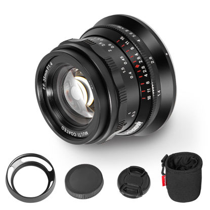 Picture of PERGEAR 35mm F1.4 Full-Frame Manual Focus Lens, Compatible with Full-Frame L-Mount Mirrorless Cameras T TL TL2 CL, DC-S5 DC-S1H DC-S1R DC-S1 DC-BS1H an fp fp-L (Black)