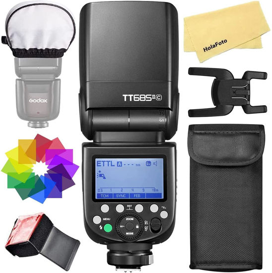 Picture of Godox TT685II-C TT685IIC Camera Flash for Canon Camera Flash Speedlite Speedlight Light, E-TTL 2.4G GN60 HSS 1/8000S,0.1-2.6s Recycle Time,330 Full Power Pops,TCM Instant Conversion,Quick-Release Lock