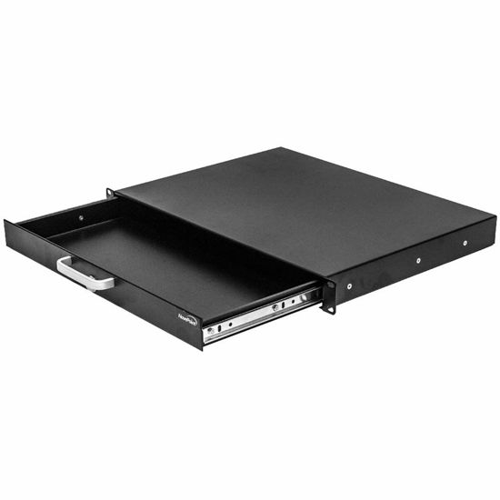 Picture of NavePoint Rack Mount Drawer for 19-Inch Server Cabinet Case Or DJ with Lock and Key 1U Black