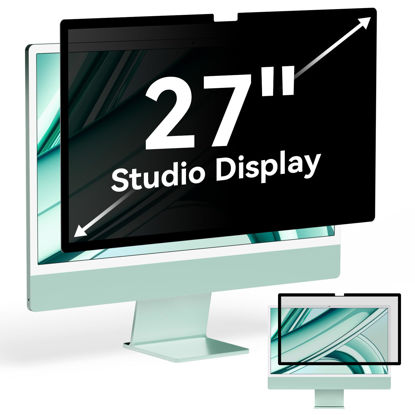 Picture of [2024 New] Fully Removable Privacy Screen for iMac 27 Inch Studio Display Desktop Computer Monitor, Anti Glare Blue Light Filter Privacy Shield, Upgraded Anti Spy 27 Inch iMac Privacy Protector