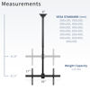 Picture of VIVO Ceiling TV Mount for 37 to 90 inch Screens, Telescoping Height Adjustment with 5ft Extension Pole, Fits Pitched/Vaulted Roof, VESA up to 800x400, Black, MOUNT-VC90-5