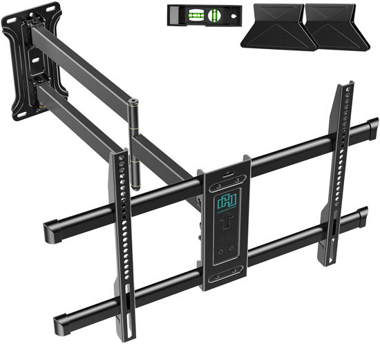 Picture of HCMOUNTING Long Arm Corner TV Wall Mount with 30 Inch Extension for 32"-80" TVs, Easy Single Stud Install, Full Motion Swivel, Tilt, Holds up to 100lbs and Max VESA 600X400mm