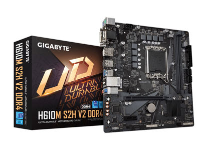 Picture of GIGABYTE H610M S2H V2 DDR4 (H610/ Intel/LGA 1700/ Micro ATX/ DDR4/ Single M.2/ PCIe 4.0/ USB 3.2 Gen1/ Realtek GbE LAN/Motherboard)