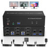 Picture of HDMI + 2 Displayport USB 3.0 KVM Switch Triple Monitor for 2 Computers, 4K@60Hz KVM Switch 2 Computers x 3 Monitors with Audio Microphone Output and 3 USB 3.0 Ports, Keyboard Mouse Switcher