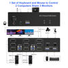 Picture of HDMI + 2 Displayport USB 3.0 KVM Switch Triple Monitor for 2 Computers, 4K@60Hz KVM Switch 2 Computers x 3 Monitors with Audio Microphone Output and 3 USB 3.0 Ports, Keyboard Mouse Switcher