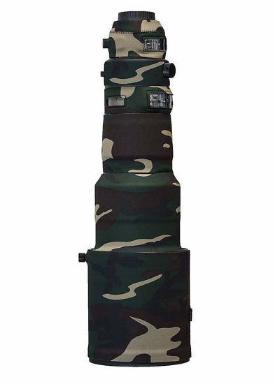 Picture of LensCoat Cover Camouflage Neoprene Camera Lens Cover Protection Sigma 500mm F/4 DG OS HSM Sports, Forest Green (lcs500sfg)