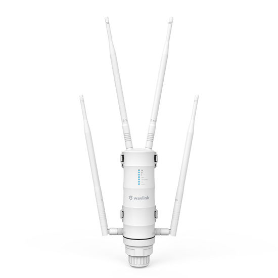 Picture of WAVLINK AC1200 WiFi Extender Outdoor Long Range, WiFi Repeater High Power Gigabit WiFi Signal Booster for Home Wireless Internet, Dual Band 2.4GHz & 5GHz with Passive PoE, 4x7dBi Detachable Antenna