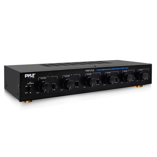 Picture of Pyle Premium New and Improved 6 Zone Channel Speaker Switch Selector Volume Control Switch Box Hub Distribution Box for Multi-Channel High Powered Amplifier Control 6 Pairs of Speakers - PSPVC6