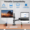 Picture of MOUNTUP Monitor and Laptop Mount Holds 4.4-19.8lbs, up to 32 inch Monitor Arm Desk Mount and fits 13-17 inch Laptop Arm Mount for Desk with Gas Spring Arm with VESA 75x75/100x100 MU4010