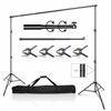 Picture of EMART 10 x 10 ft Photo Video Studio Heavy Duty Adjustable Backdrop Support System Kit, Photography Muslin Background Stand with Carry Bag