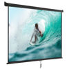 Picture of SUPER DEAL 100'' 16:9 HD Projection Screen Foldable Anti-Crease Portable Projector Movie Screen Manual Pull Down for Home Theater Presentation Education Outdoor Indoor Public Display, Black