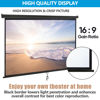 Picture of SUPER DEAL 100'' 16:9 HD Projection Screen Foldable Anti-Crease Portable Projector Movie Screen Manual Pull Down for Home Theater Presentation Education Outdoor Indoor Public Display, Black