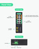 Picture of LINOVISION Industrial 8-Port Full Gigabit POE++ Switch with 4 BT 90W PoE Ports, 2 Gigabit SFP Uplinks, POE Budget 120W, POE Watchdog, DIN-Rail POE Switch for PTZ Camera/POE Lighting/ POE Monitor