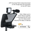 Picture of Andoer A10 Portable Smartphone DSLR Camera Teleprompter Prompter with Phone Holder Remote Control for Video Recording Live Streaming Interview Stage Presentation Speech