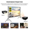 Picture of lejiada Projector Screen and Stands, Upgraded Large Projections Screens Easy to Setup 102H''*104W'' 16:9 Perfectance for Business Presentations, Meetings, Home, Outdoor Movie Nights, Film Festivals