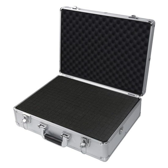 Picture of AxiGear Aluminum Hard Case with DIY Customizable Foam Insert - 19 x 14 x 6in (Chrome Finish)