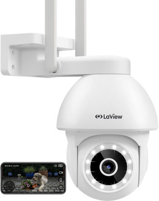 Picture of LaView 4MP 4G LTE Cellular Security Camera Outdoor Wired Starlight Color Night Vision,2K Cameras for Home Security AI Human Detection & Auto Tracking, IP65 Outdoor Camera 2-Way Audio, US Cloud